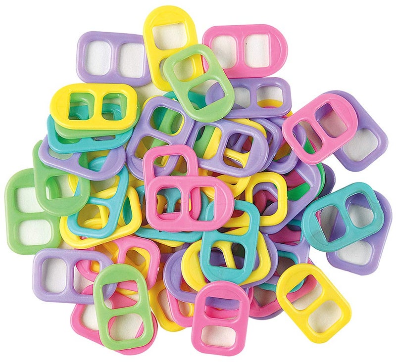 The Beadery Soda Pop Tab Candy, Pastel Multi, 1 Count (Pack of 150) - Image 1